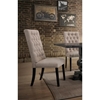 Picture of Best Master Michelle Solid Wood Dining Side Chair in Rustic Black (Set of 2)