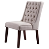 Picture of Best Master Newport Tufted Back Wood Dining Side Chair in Beige (Set of 2)