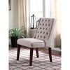 Picture of Best Master Newport Tufted Back Wood Dining Side Chair in Beige (Set of 2)