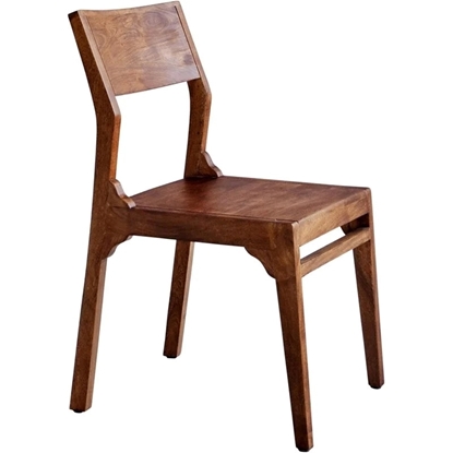 Picture of Coast To Coast Imports Knoll Acacia Solid Wood Brown Vinegar Finish Accent Chair