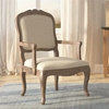 Picture of Comfort Pointe Pearce Chestnut Finish Wood Carved Accent Chair