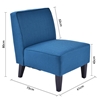 Picture of Riyon Upholstered armchair with  wide seat, Blue