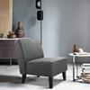 Picture of Riyon Upholstered armchair with  wide seat, Gray