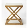 Picture of Butler Specialty Braylon Marble and Wood End Table in Brown