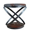 Picture of Coast To Coast Imports Kari Sheesham Wood Top and Base Accent Table in Graywash