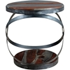 Picture of Coast To Coast Imports Kari Sheesham Wood Top and Base Accent Table in Graywash