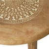 Picture of Leeds & Co 22"H x 17"W Brown Mango Wood Traditional Accent Table