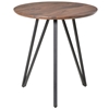 Picture of Multipurpose industrial style round table in black metal wood for dining room