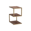 Picture of Powell Ellery Metal and Wood Accent Table in Gold