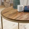 Picture of Solid Wood Round End Table in Gold Satin