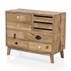 Picture of Furniture of America Druze Rustic Wood 9-Drawer Chest in Natural Tone