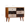 Picture of OTVIAP Sideboard with Printed Pattern 35.4"x11.8"x27.6" Solid Mango Wood Buffets & Sideboards Furniture