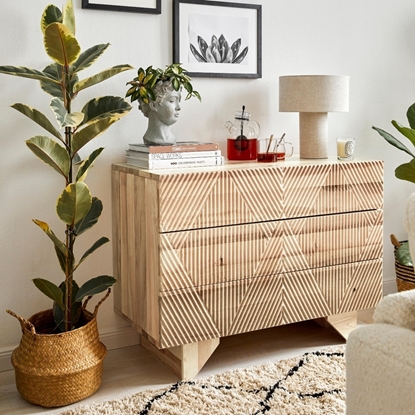Picture of Louis solid oak chest of drawers