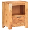 Picture of Bedside Cabinet 15.7"x11.8"x19.7" Solid Acacia Wood