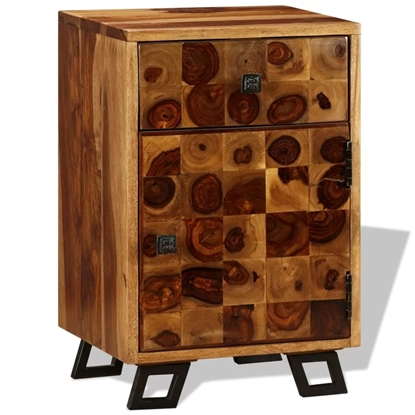 Picture of Nightstand Solid Sheesham Wood 14.6"x11.8"x21.3"