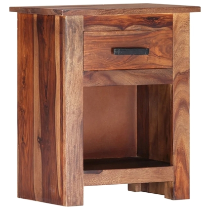 Picture of Nightstand 15.7"x11.8"x19.6" Solid Sheesham Wood\