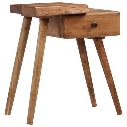 Picture of Bedside Table Solid Acacia Wood 17.7"x12.6"x21.6"