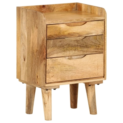 Picture of Bedside Cabinet Solid Mango Wood 15.7"x11.8"x23.4"