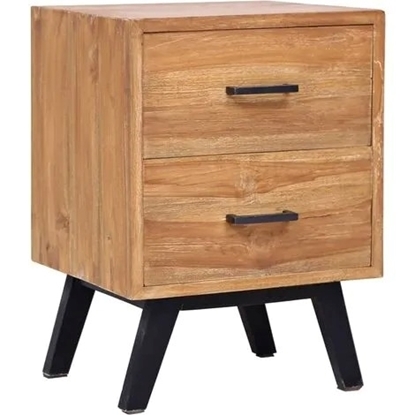 Picture of Bedside Cabinet 40x35x55 cm Solid Teak - Brown