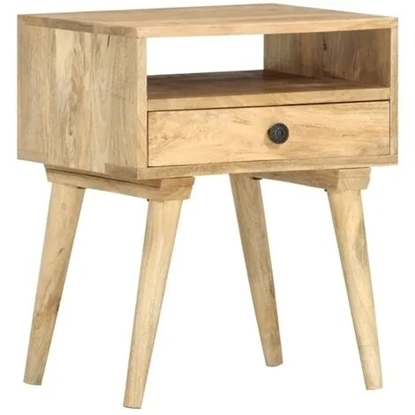 Picture of Bedside Cabinet 40x35x50 cm Solid Mango Wood - Brown