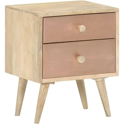 Picture of Bedside Cabinet 40x35x50 cm Solid Mango Wood - Brown