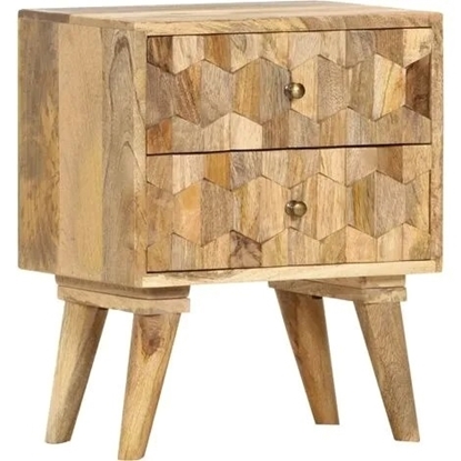 Picture of Bedside Cabinet 40x30x50 cm Solid Mango Wood - Brown