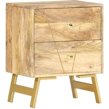 Picture of Bedside Cabinet ,  Solid Mango Wood - Brown