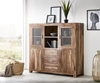 Picture of Highboard Indra 150 cm Sheesham Natural 3 drawers 4 doors