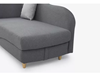 Picture of 2 seater crapaud sofa in Gray velvet - MELOSIA