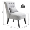 Picture of Upholstered armchair in wood and linen with vintage living room removable cushion