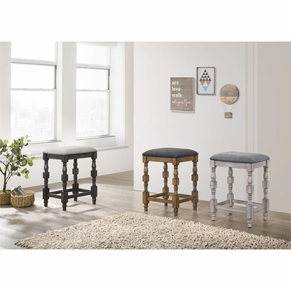 Picture of Furniture of America Weighton Wood Counter Height Stool in Gray (Set of 2)