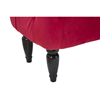 Picture of Pouf puff padded bench in wood and burgundy velvet for interior glamor CHANTAL