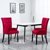 Picture of Shen  Dining Chair with Armrests Red Velvet