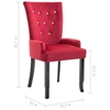Picture of Shen  Dining Chair with Armrests Red Velvet