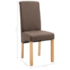 Picture of Shen Dining Chairs 2 pcs Brown Fabric