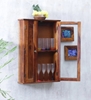 Picture of Sheesham Wood Wall Shelf in Brown Colour