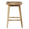 Picture of Leeds & Co 24"H x 13.5"W Brown Wood Contemporary Stool