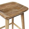 Picture of Leeds & Co 24"H x 13.5"W Brown Wood Contemporary Stool