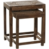 Picture of Leeds & Co 24"H x 14.2"W Brown Mango Wood Eclectic Accent Table
