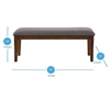 Picture of Steve Silver Stratford Walnut Finish Wood Bench