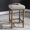 Picture of Uttermost Pryce Wooden Counter Stool in Light Walnut