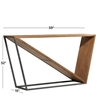 Picture of Leeds & Co 29.63"H x 13"W Large Wood and Metal Triangular Shaped Table