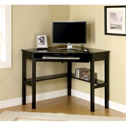 Picture of Scranton & Co Modern Corner Computer Desk in Black