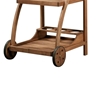Picture of Contemporary Wood Trolley with Caster Wheels in Brown