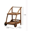 Picture of Contemporary Wood Trolley with Caster Wheels in Brown