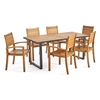 Picture of Noble House Alderson 7 Piece Outdoor Acacia Wood Dining Set in Teak