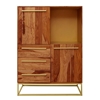Picture of High sideboard with 2 doors, 3 drawers and 1 niche in Sheesham Wood - OREGAN