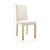Picture of vidaXL Dining Chairs 2 pcs Cream Fabric