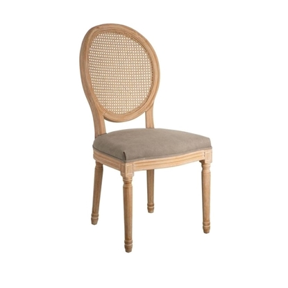 Picture of CLASSICO natural woven wood and fabric chair