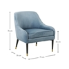 Picture of Eugenia blue velvet lounge chair